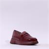 Wonders Flexfly Chunky Slip On Wedge - Burgundy Patent